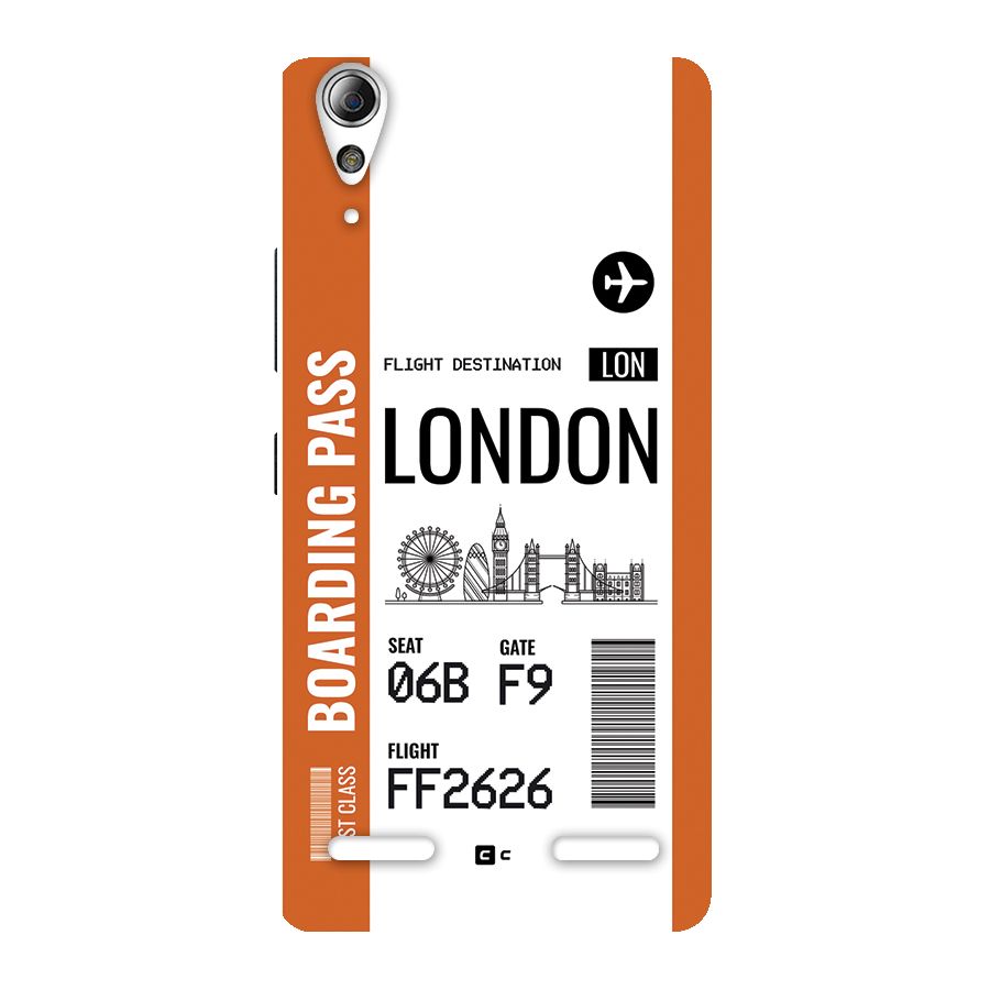 London Boarding Pass Back Case for Lenovo A6000