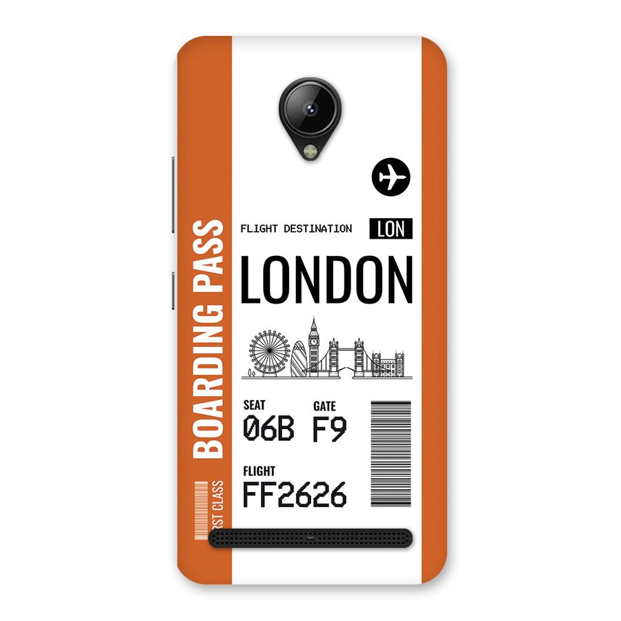 London Boarding Pass Back Case for Lenovo C2