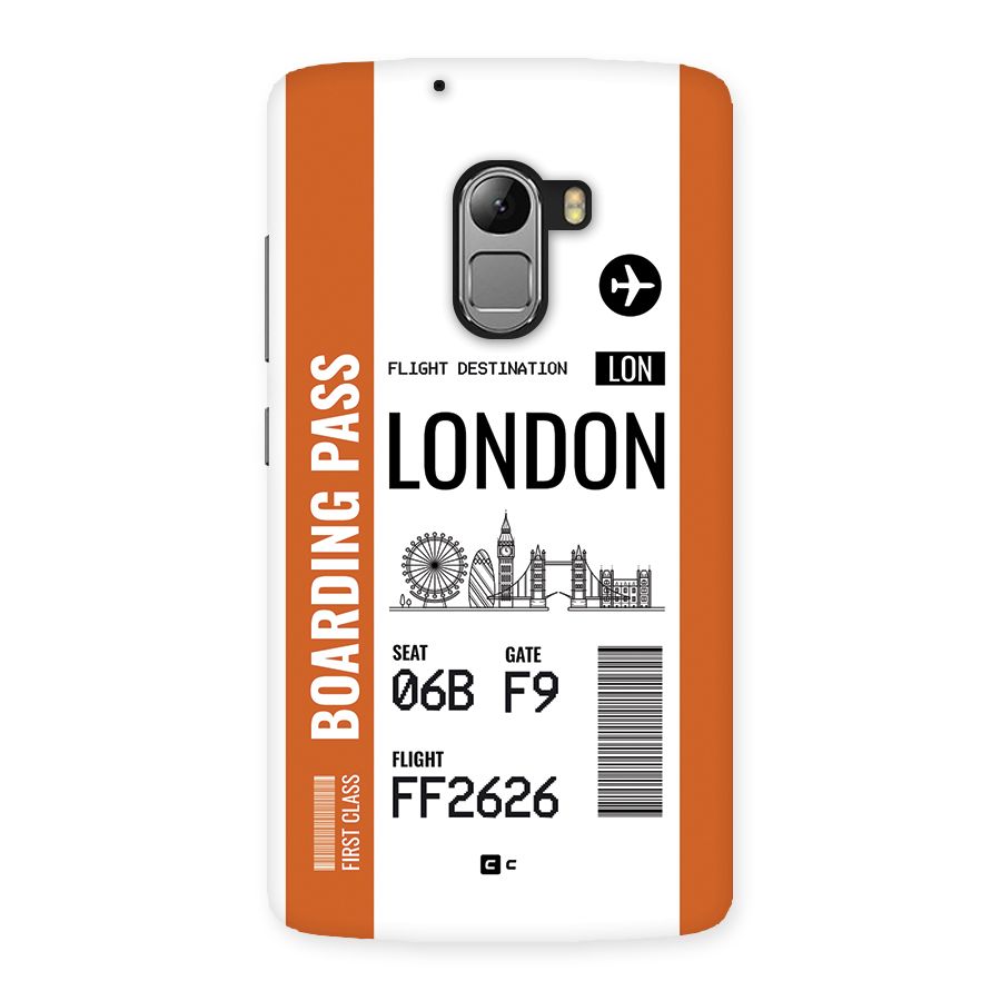 London Boarding Pass Back Case for Lenovo K4 Note