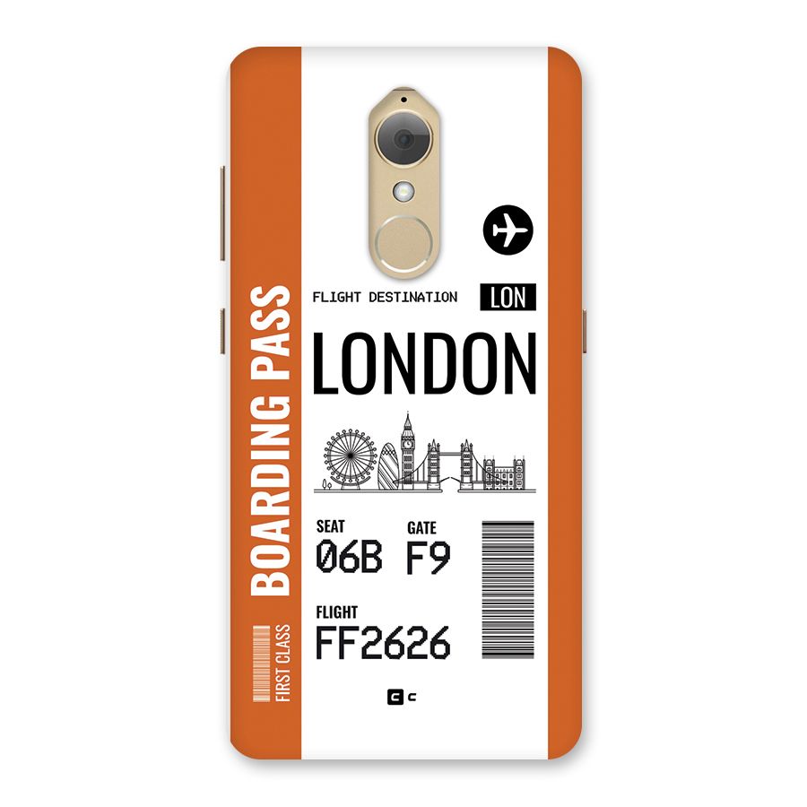 London Boarding Pass Back Case for Lenovo K8