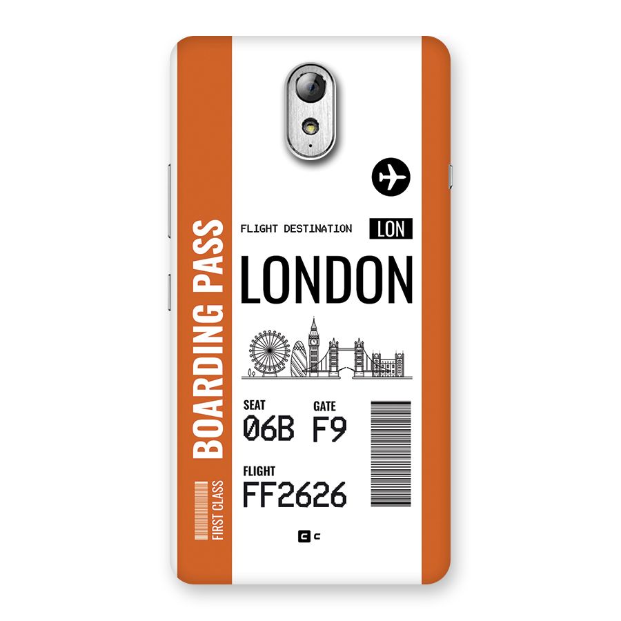 London Boarding Pass Back Case for Lenovo Vibe P1M