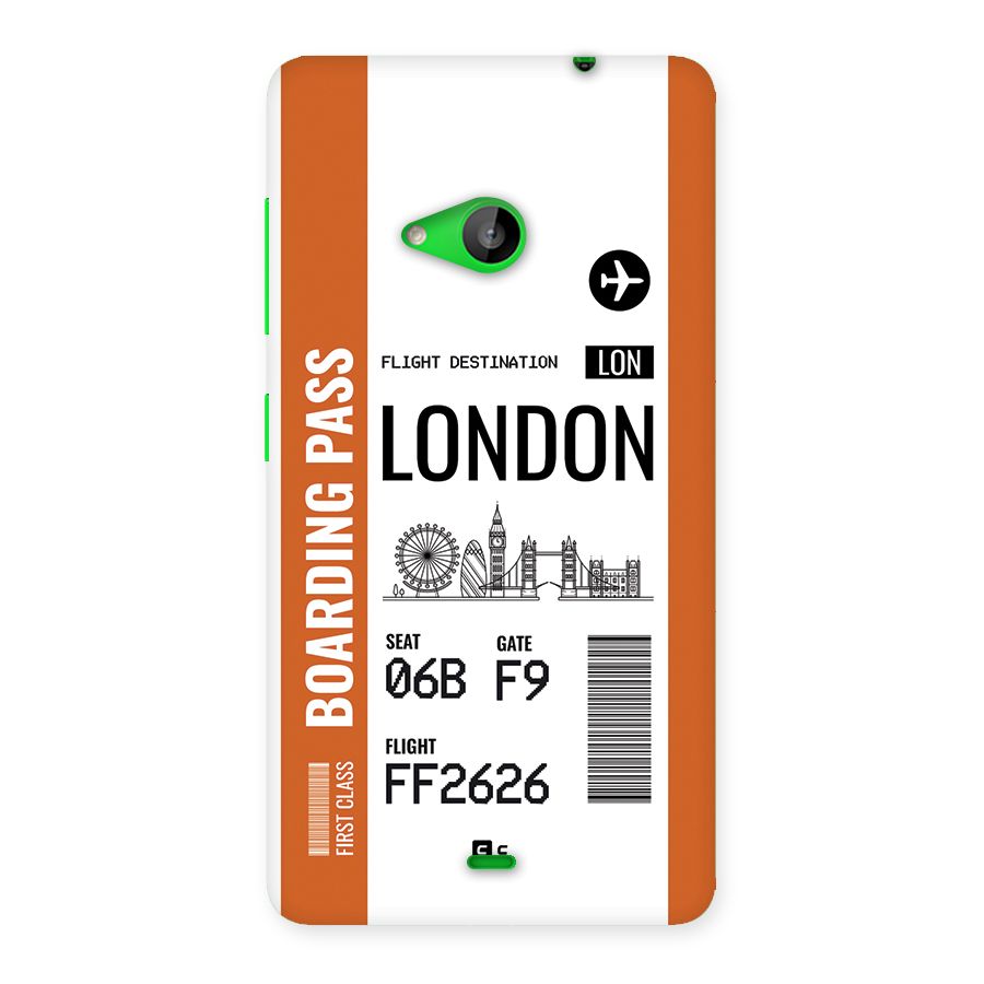 London Boarding Pass Back Case for Lumia 535
