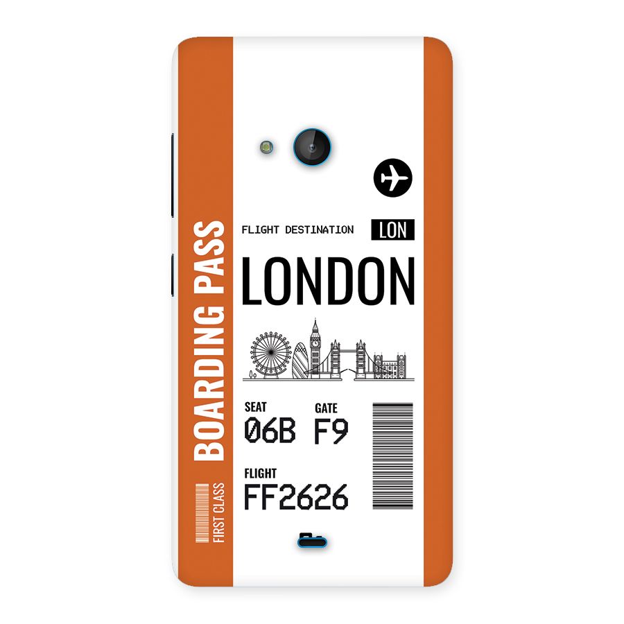 London Boarding Pass Back Case for Lumia 540