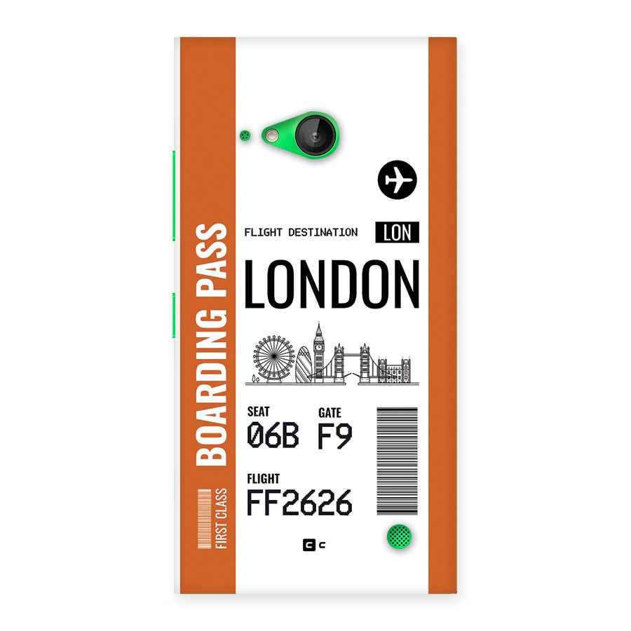 London Boarding Pass Back Case for Lumia 730
