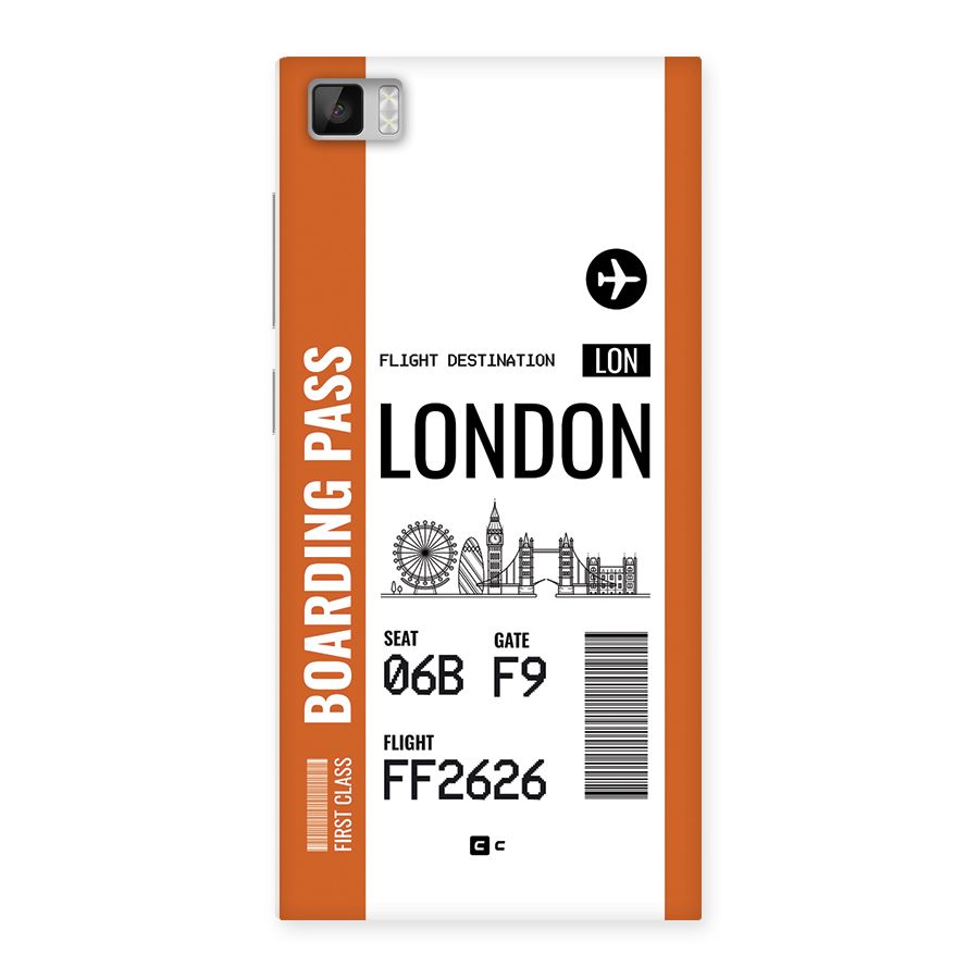 London Boarding Pass Back Case for Mi3