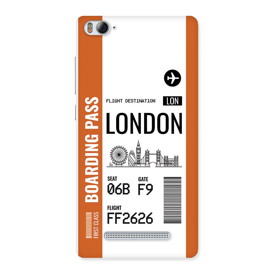 London Boarding Pass Back Case for Mi4i