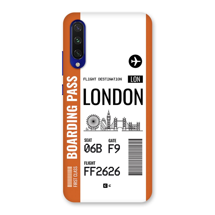 London Boarding Pass Back Case for Mi A3
