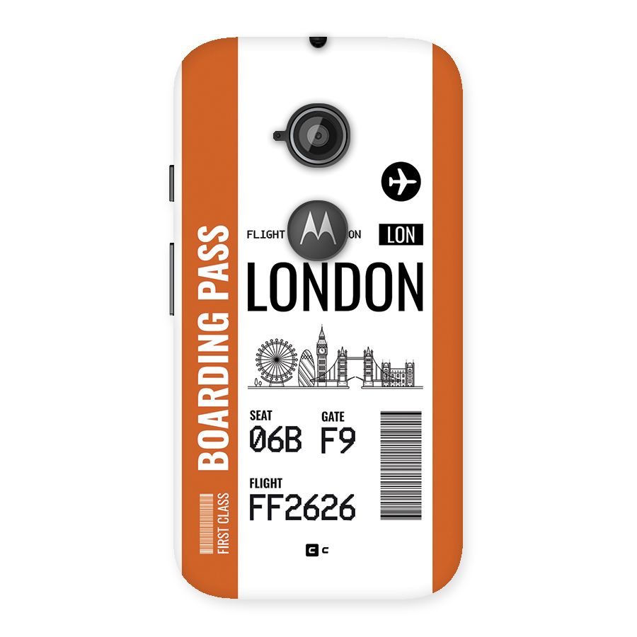 London Boarding Pass Back Case for Moto E 2nd Gen