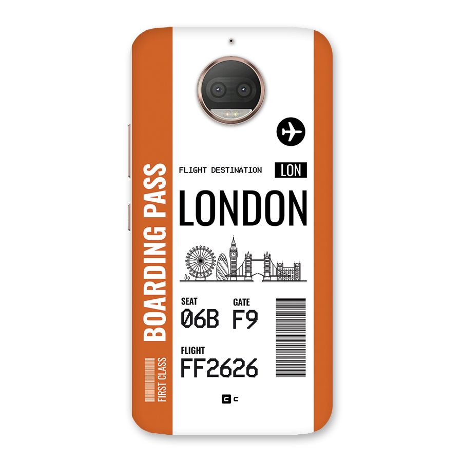 London Boarding Pass Back Case for Moto G5s Plus