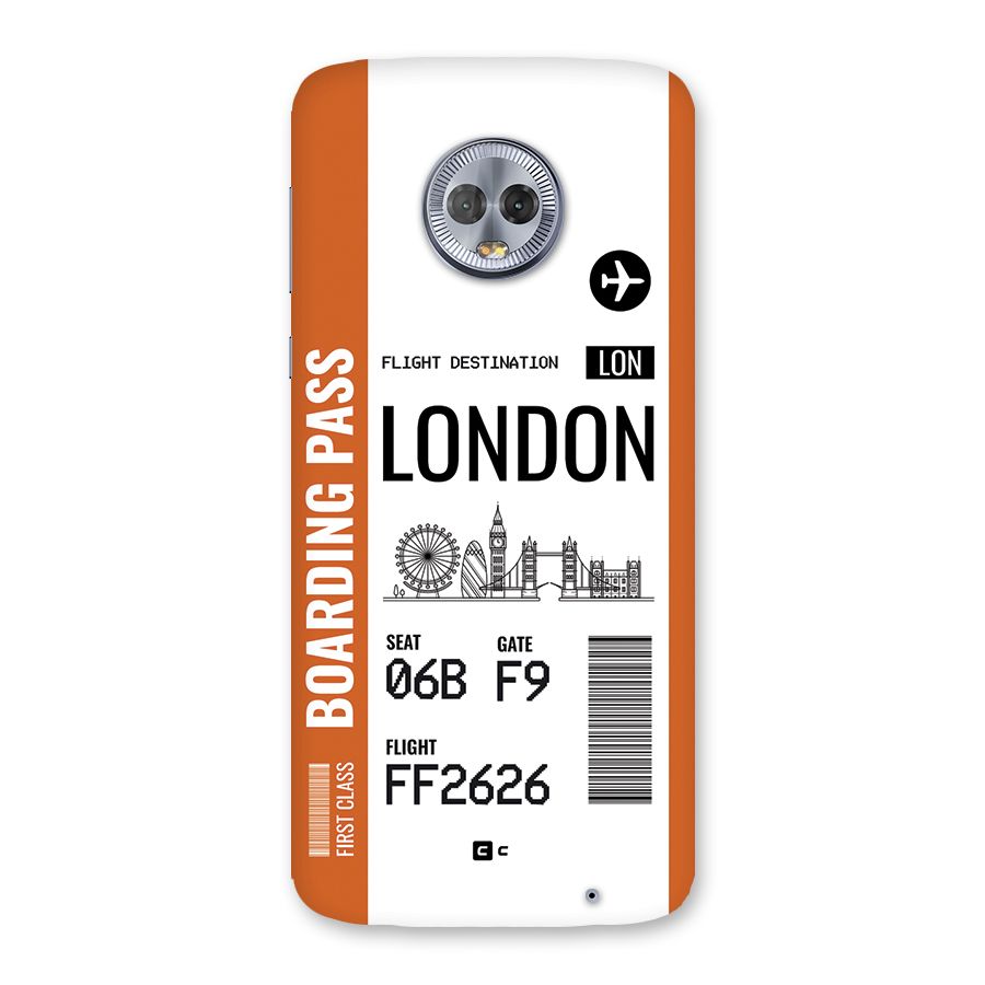 London Boarding Pass Back Case for Moto G6 Plus