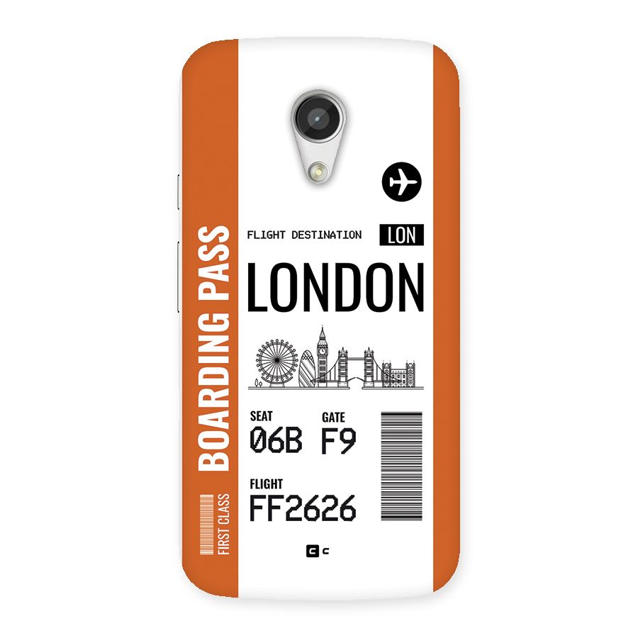 London Boarding Pass Back Case for Moto G 2nd Gen
