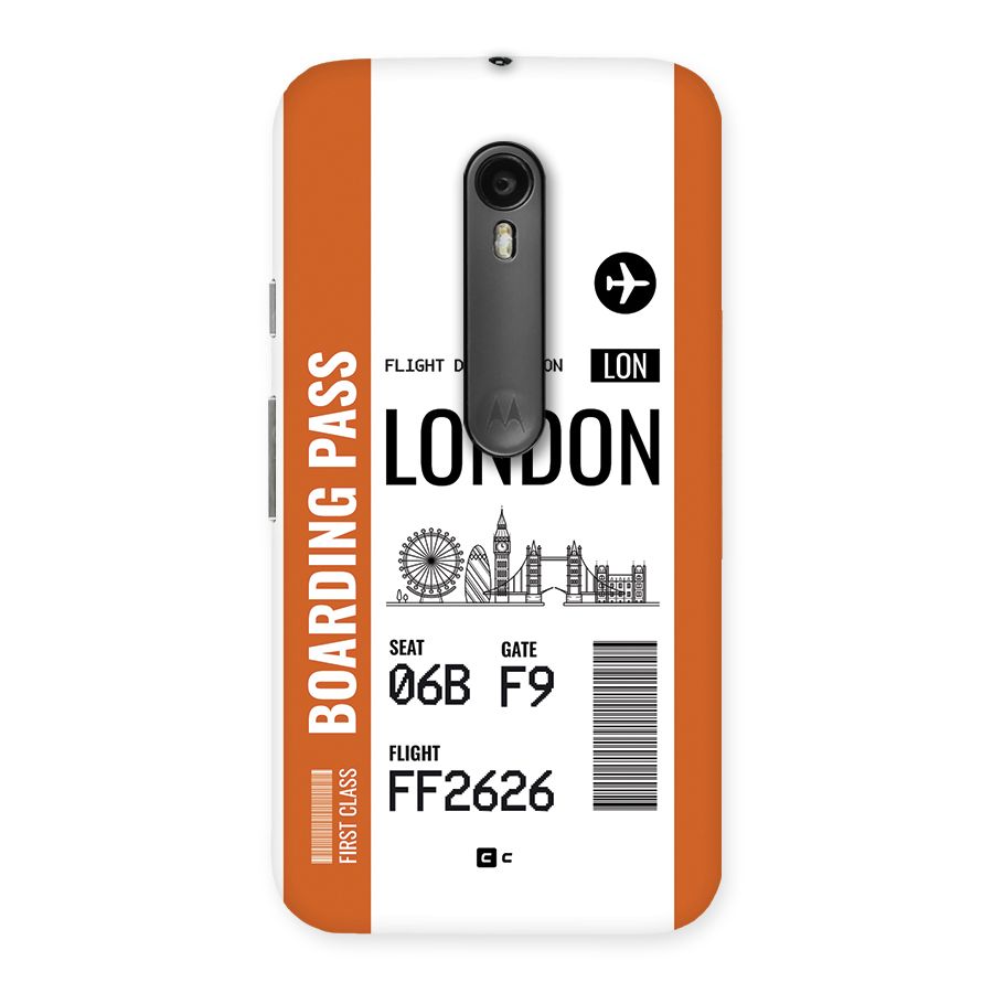 London Boarding Pass Back Case for Moto G Turbo
