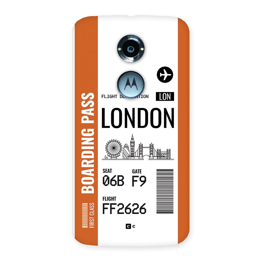 London Boarding Pass Back Case for Moto X2