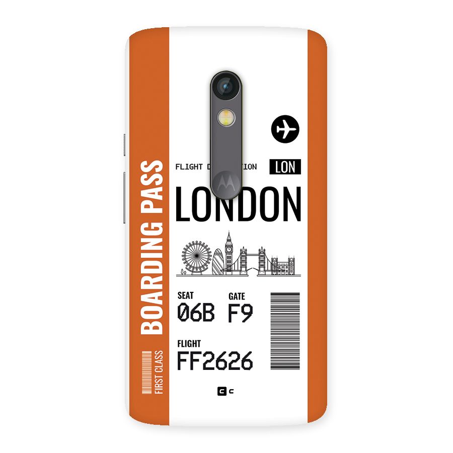 London Boarding Pass Back Case for Moto X Play