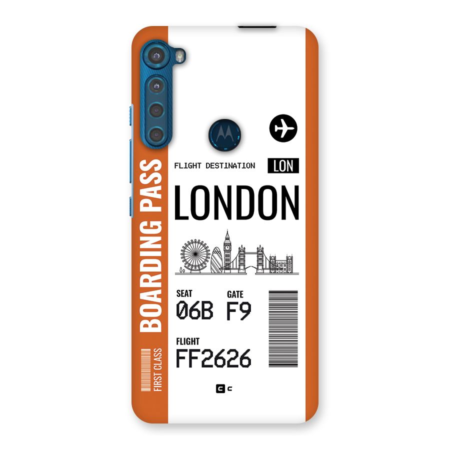 London Boarding Pass Back Case for Motorola One Fusion Plus