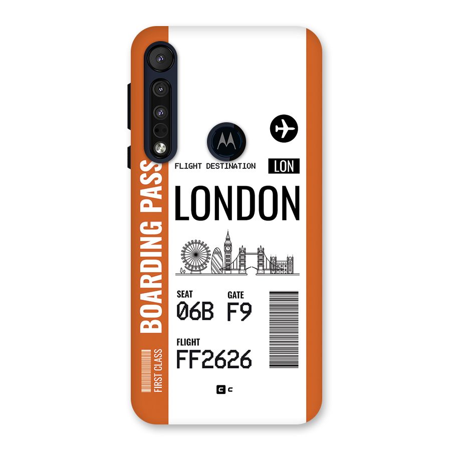London Boarding Pass Back Case for Motorola One Macro