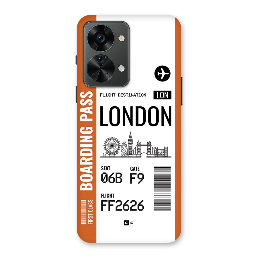 London Boarding Pass Back Case for OnePlus Nord 2T