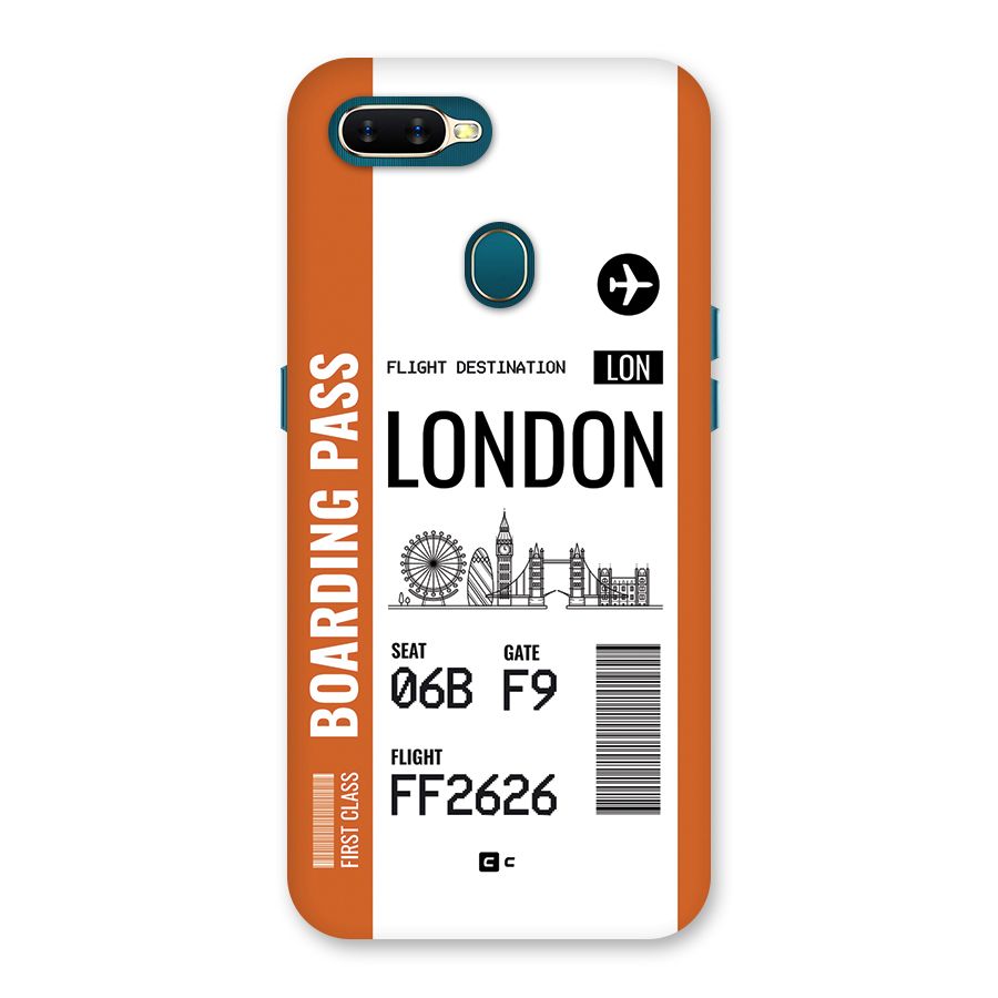 London Boarding Pass Back Case for Oppo A12s