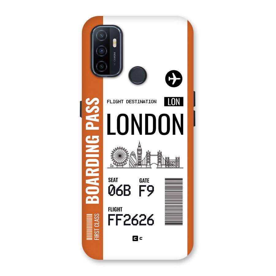 London Boarding Pass Back Case for Oppo A32