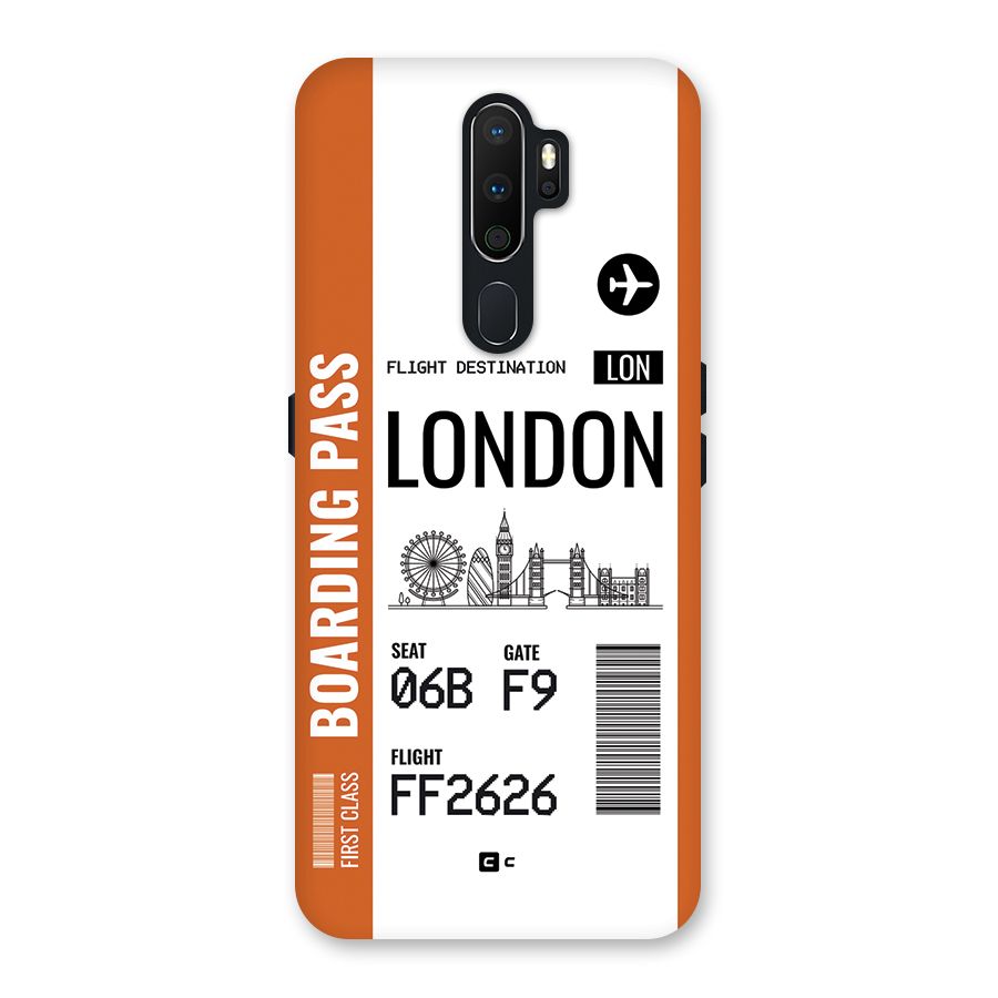 London Boarding Pass Back Case for Oppo A5 (2020)