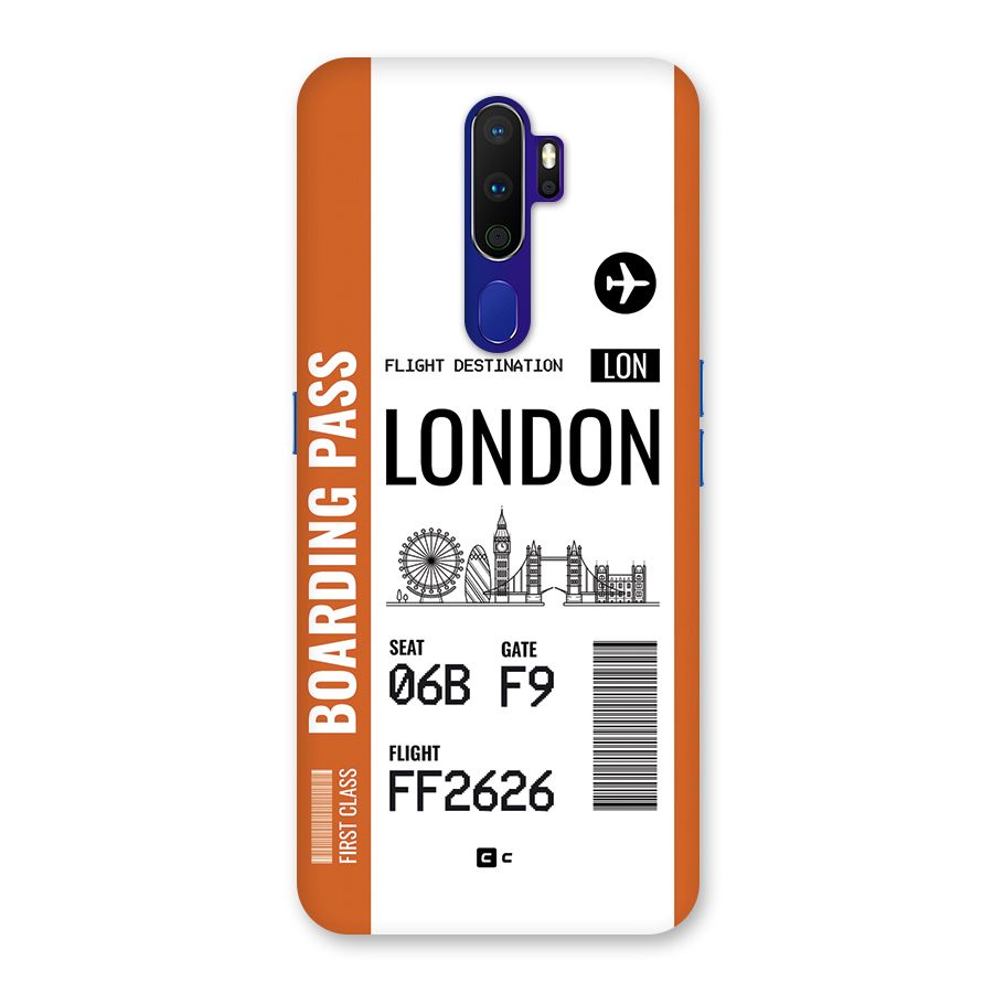 London Boarding Pass Back Case for Oppo A9 (2020)
