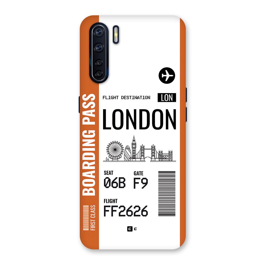 London Boarding Pass Back Case for Oppo F15