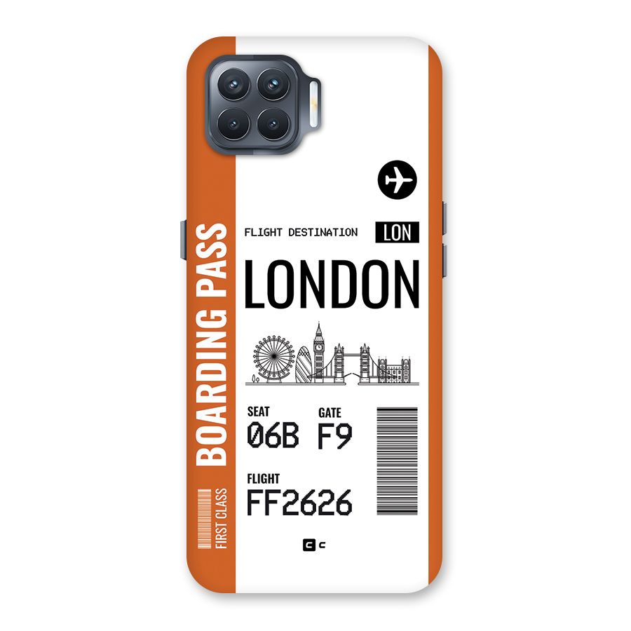 London Boarding Pass Back Case for Oppo F17 Pro