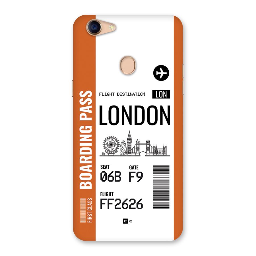 London Boarding Pass Back Case for Oppo F5