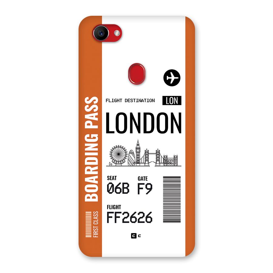 London Boarding Pass Back Case for Oppo F7