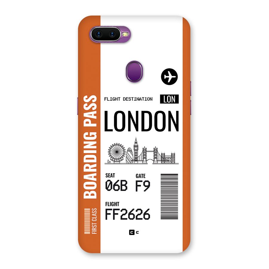 London Boarding Pass Back Case for Oppo F9