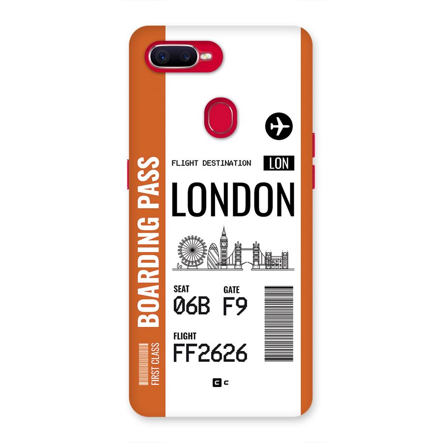 London Boarding Pass Back Case for Oppo F9 Pro