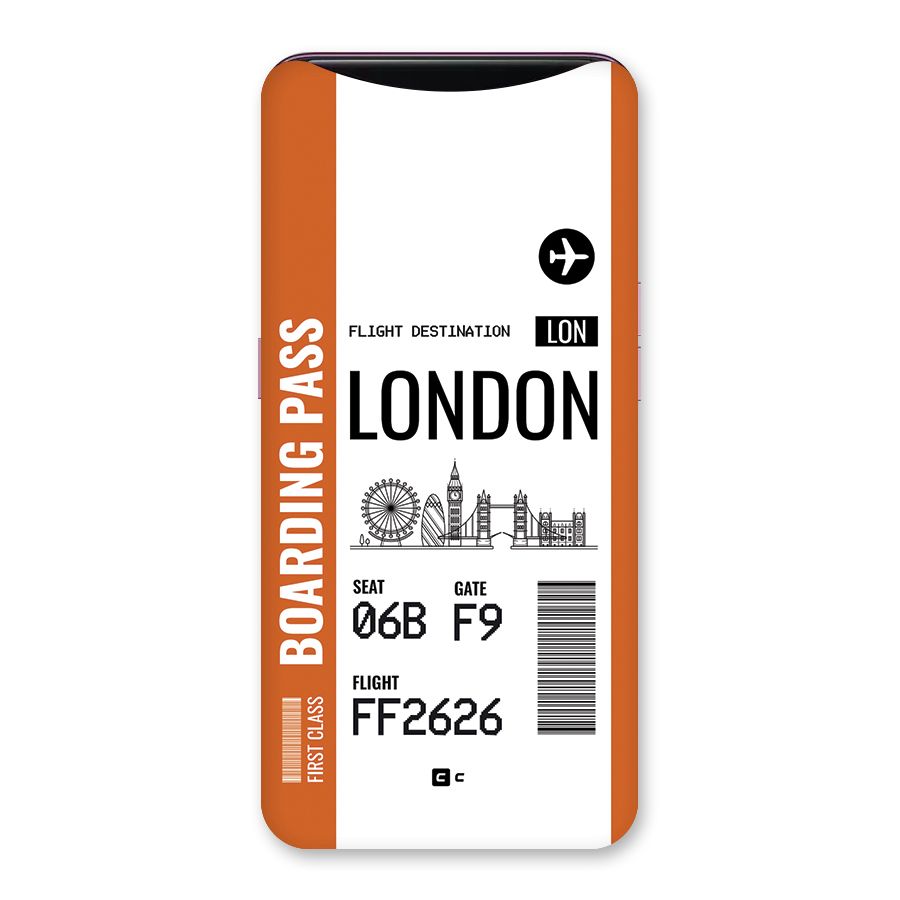 London Boarding Pass Back Case for Oppo Find X