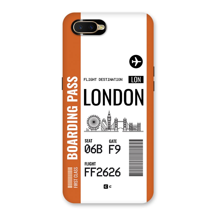 London Boarding Pass Back Case for Oppo K1