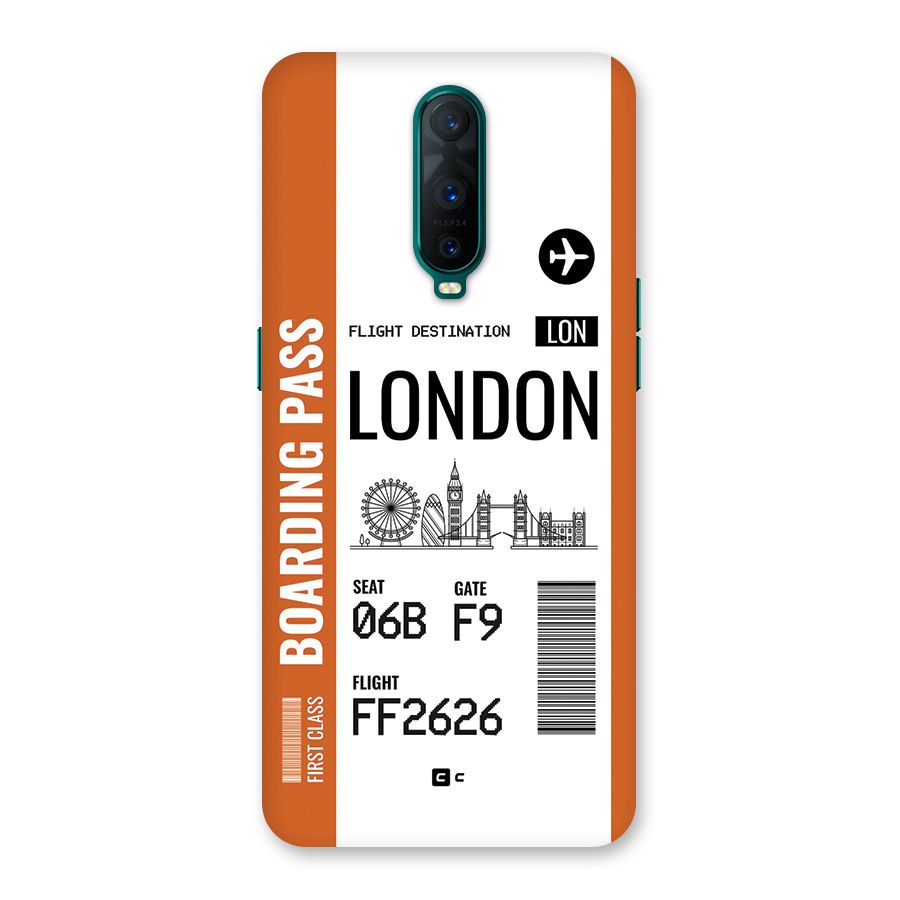 London Boarding Pass Back Case for Oppo R17 Pro