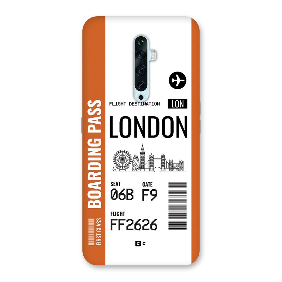 London Boarding Pass Back Case for Oppo Reno2 Z