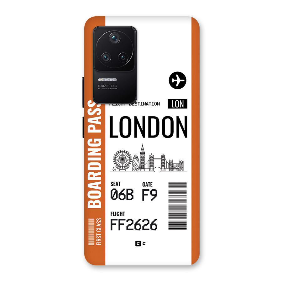 London Boarding Pass Back Case for Poco F4 5G