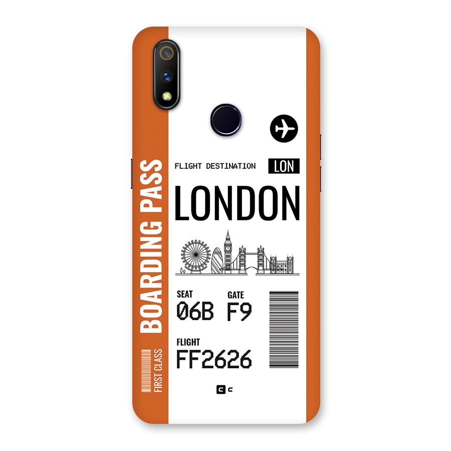 London Boarding Pass Back Case for Realme 3 Pro