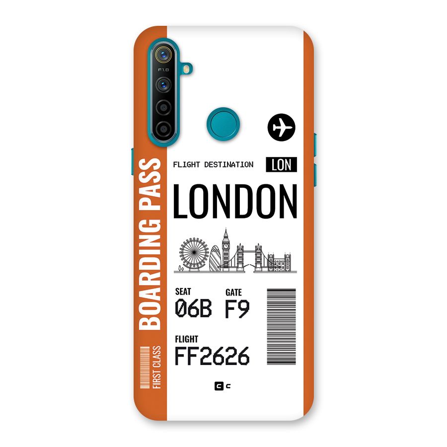 London Boarding Pass Back Case for Realme 5i