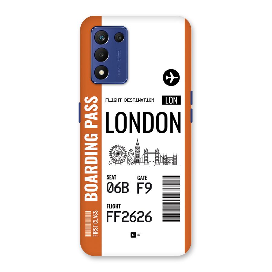 London Boarding Pass Back Case for Realme 9 5G Speed
