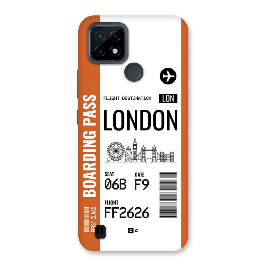 London Boarding Pass Back Case for Realme C21