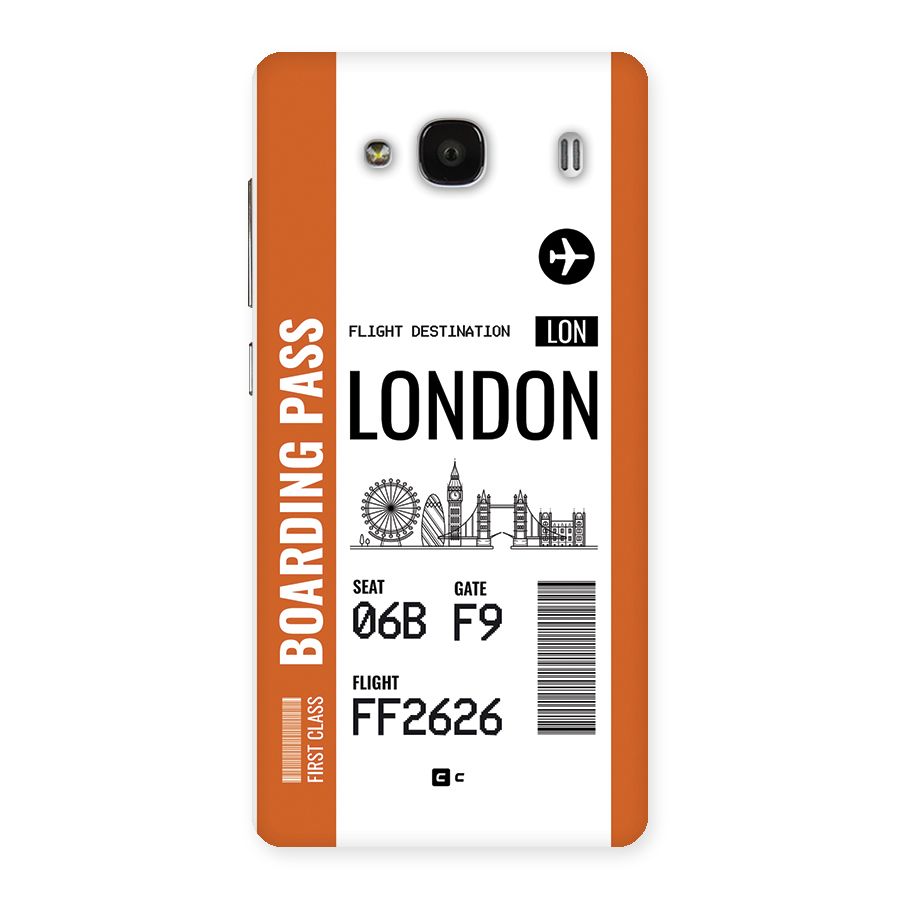London Boarding Pass Back Case for Redmi 2 Prime