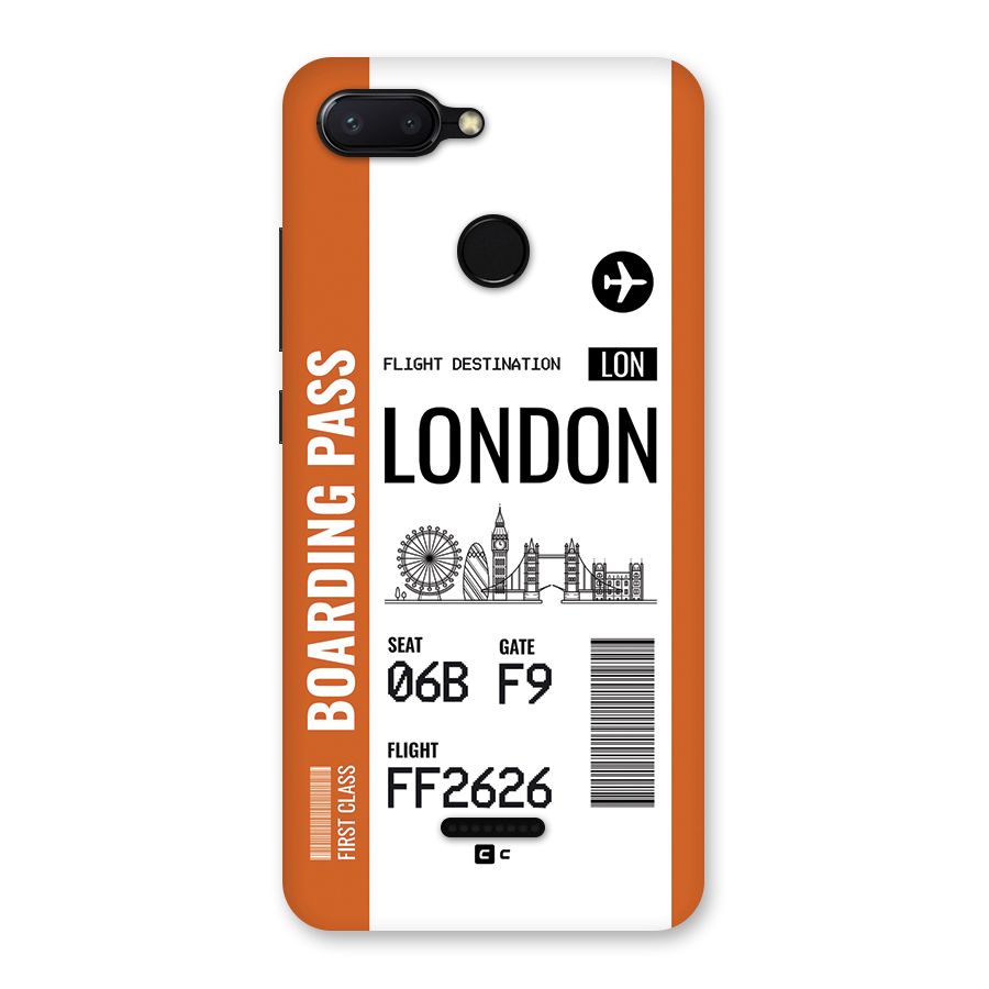 London Boarding Pass Back Case for Redmi 6