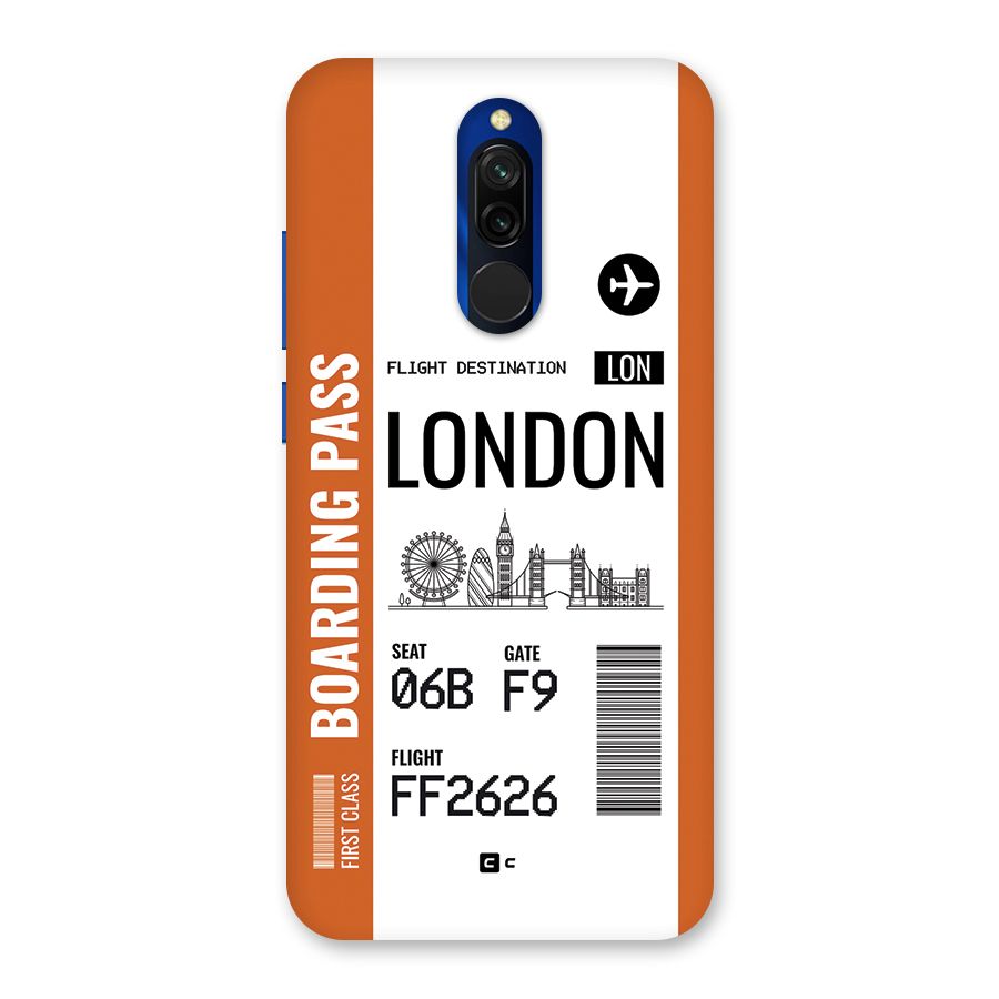 London Boarding Pass Back Case for Redmi 8
