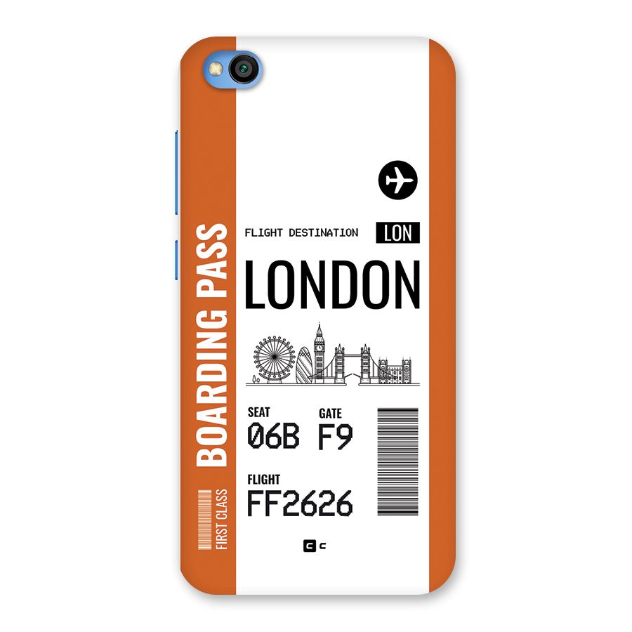 London Boarding Pass Back Case for Redmi Go