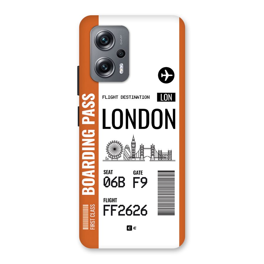 London Boarding Pass Back Case for Redmi K50i