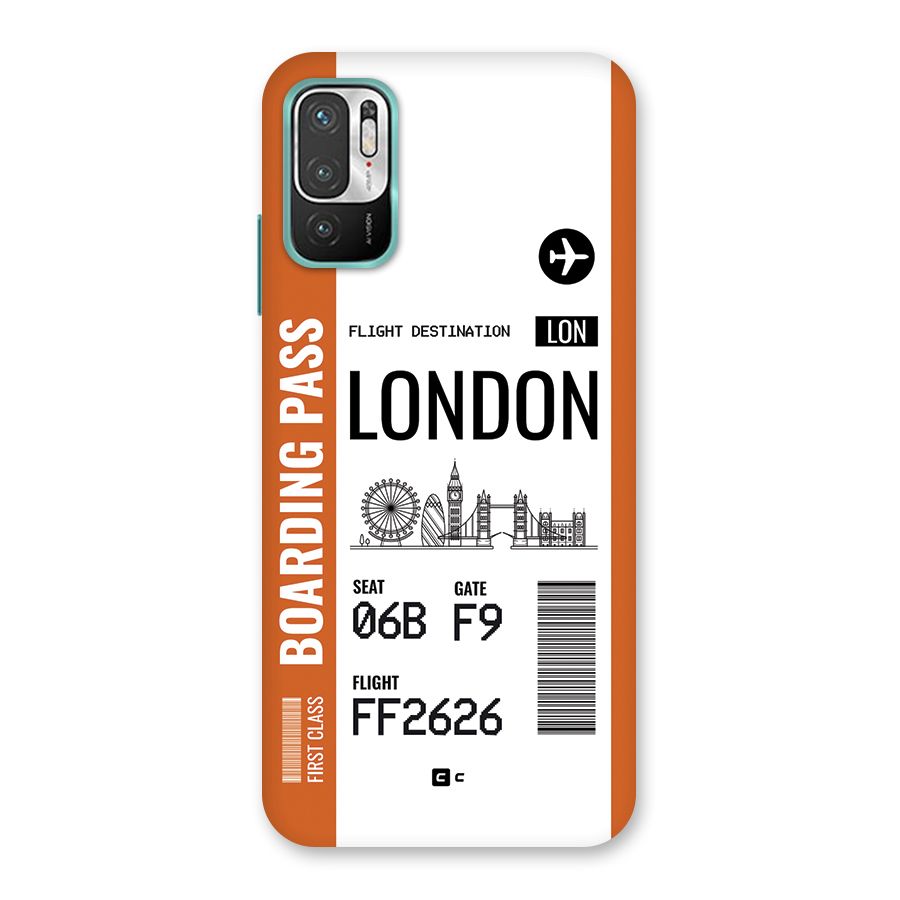 London Boarding Pass Back Case for Redmi Note 10T 5G