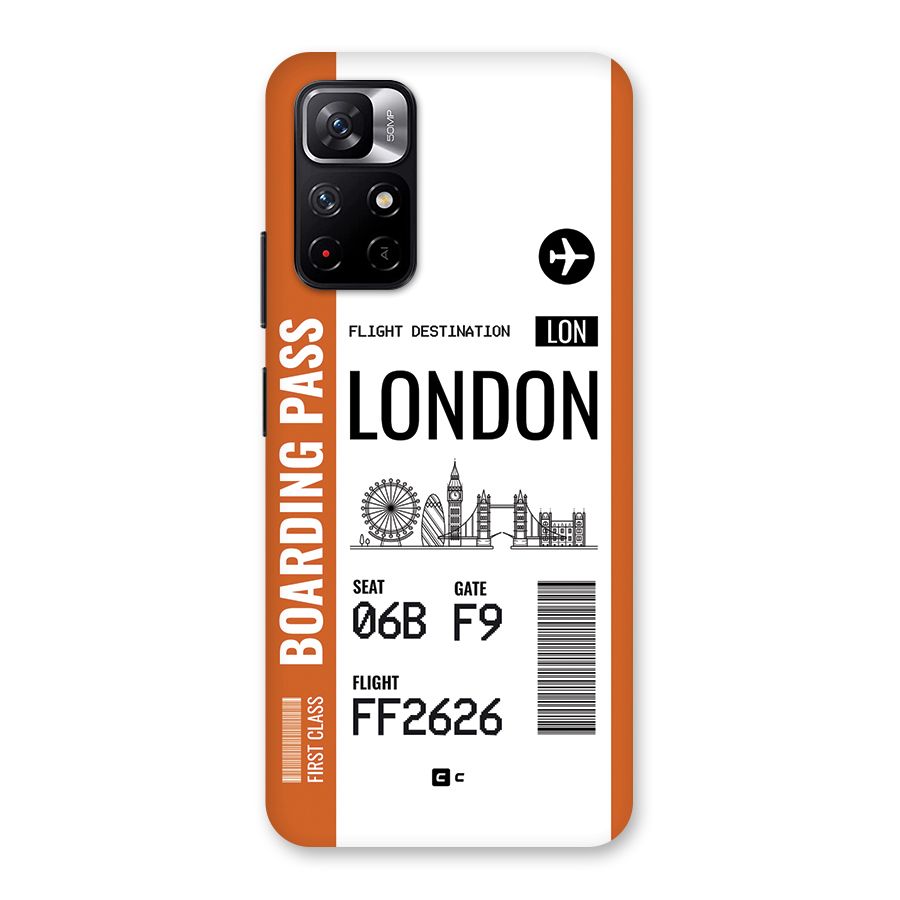 London Boarding Pass Back Case for Redmi Note 11T 5G