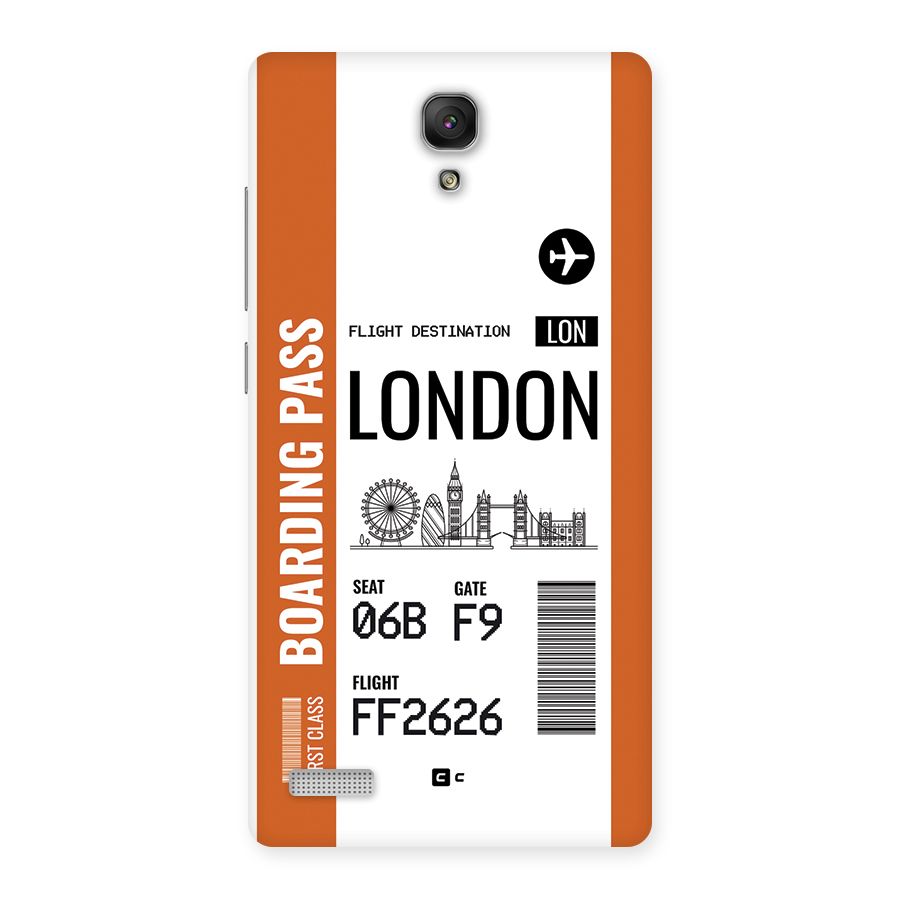 London Boarding Pass Back Case for Redmi Note Prime