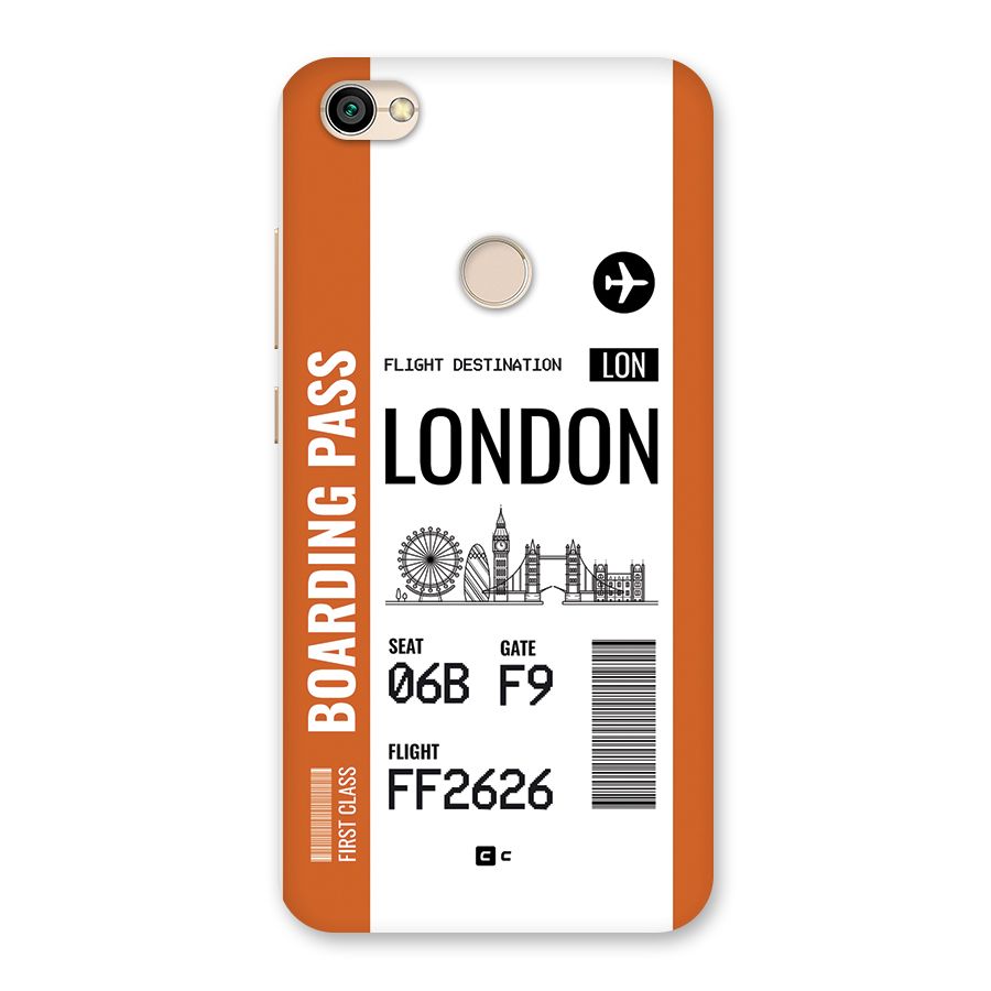London Boarding Pass Back Case for Redmi Y1 2017