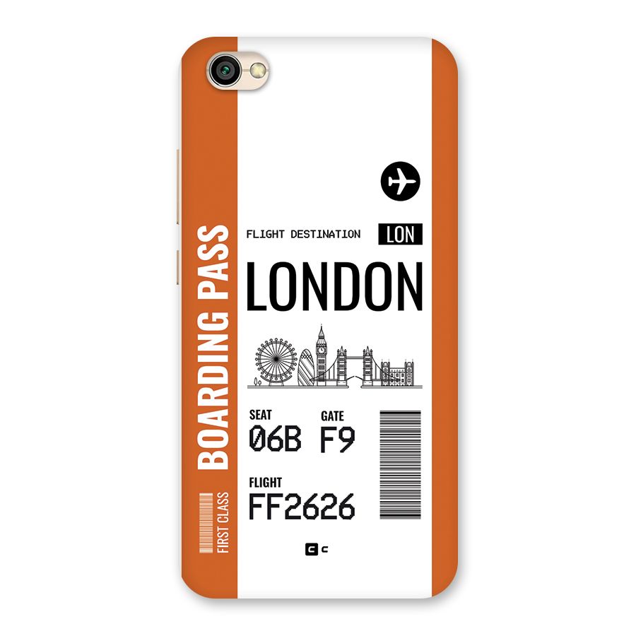 London Boarding Pass Back Case for Redmi Y1 Lite